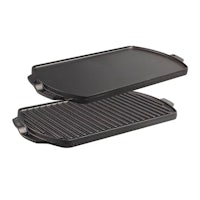 two griddle pans on a white background